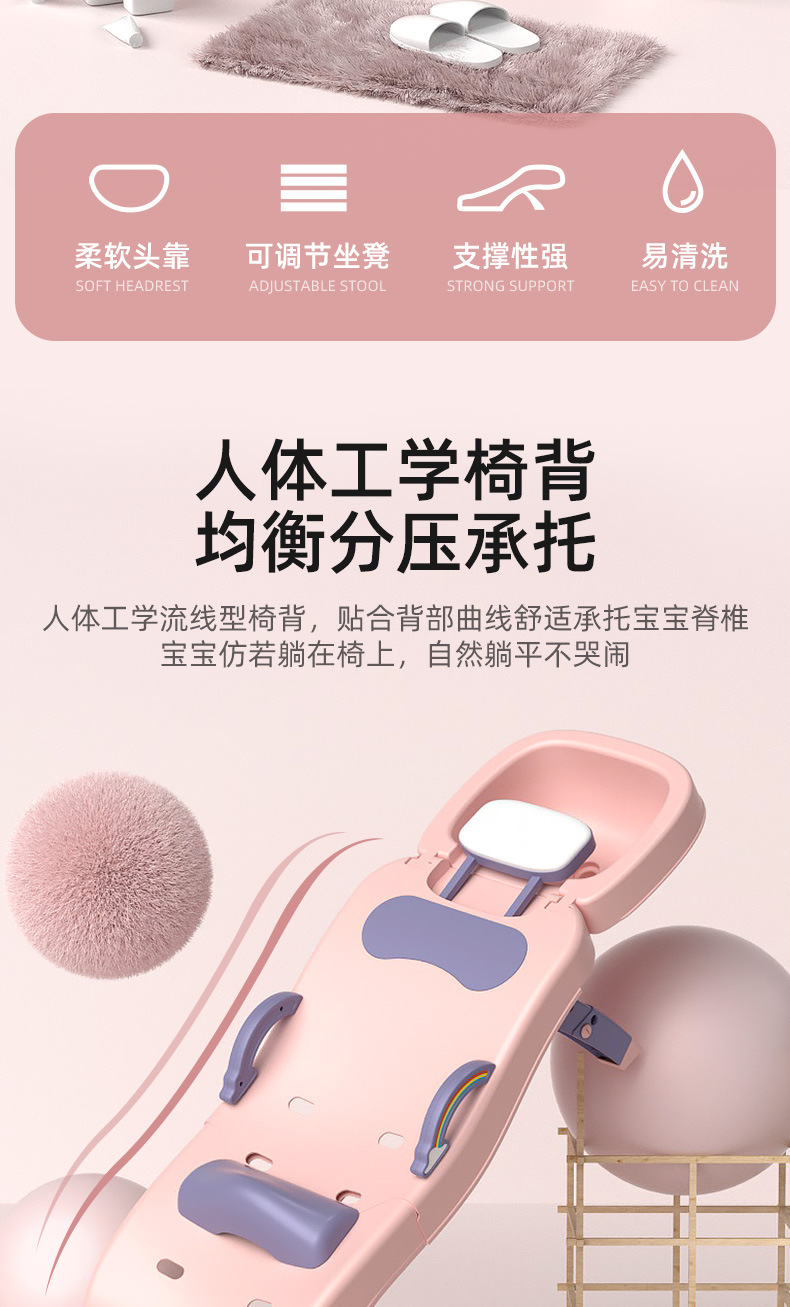 儿童洗头躺椅可折叠宝宝家用小孩坐洗发婴儿洗头发床凳子洗头神器详情2