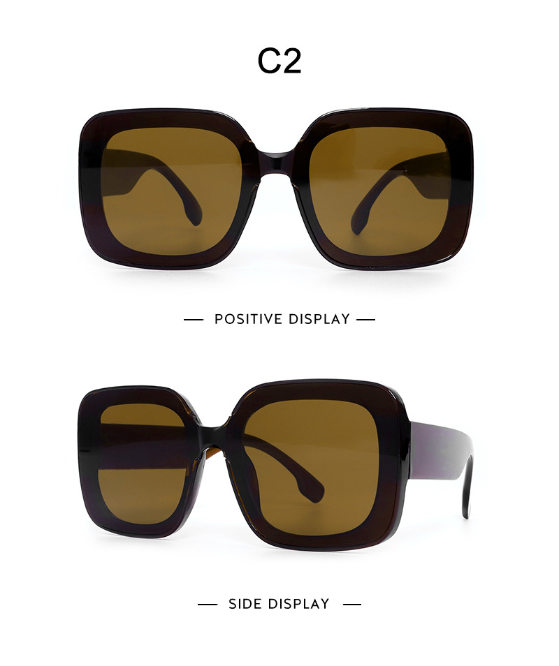 新款ins同款个性方形苏格兰纹摩登太阳镜欧美街拍墨镜女小方框详情17