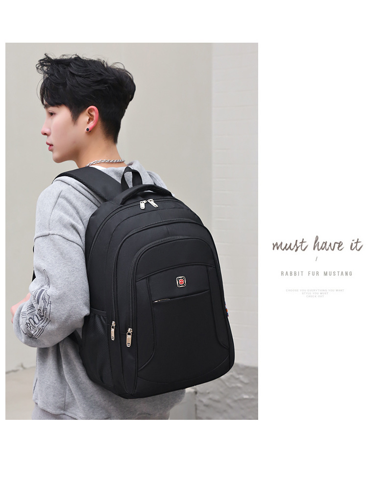 A versatile Oxford cloth student backpack for both men and women, a large-capacity business commuting computer bag for outdoor travel pic 41