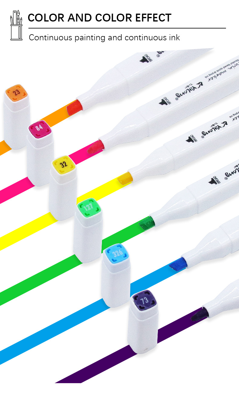 Yalong Cross-border is selling 24-color art marks, double-pointed marks, fabric marks, paintings and student art supplies pic 3