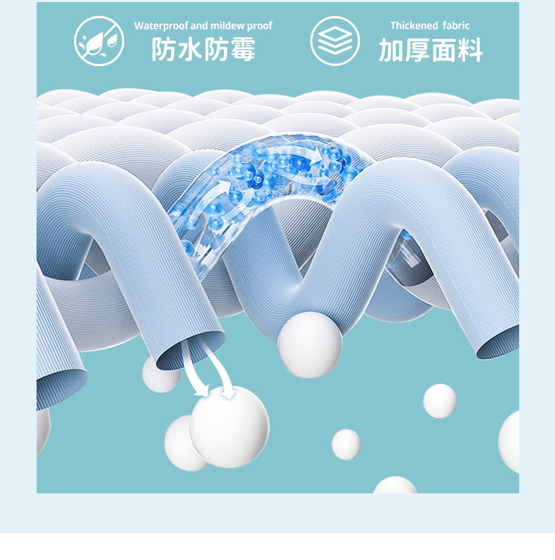 源头厂家简约防水浴帘加厚涤纶浴帘布卫生间淋浴隔断防水帘免安装详情11