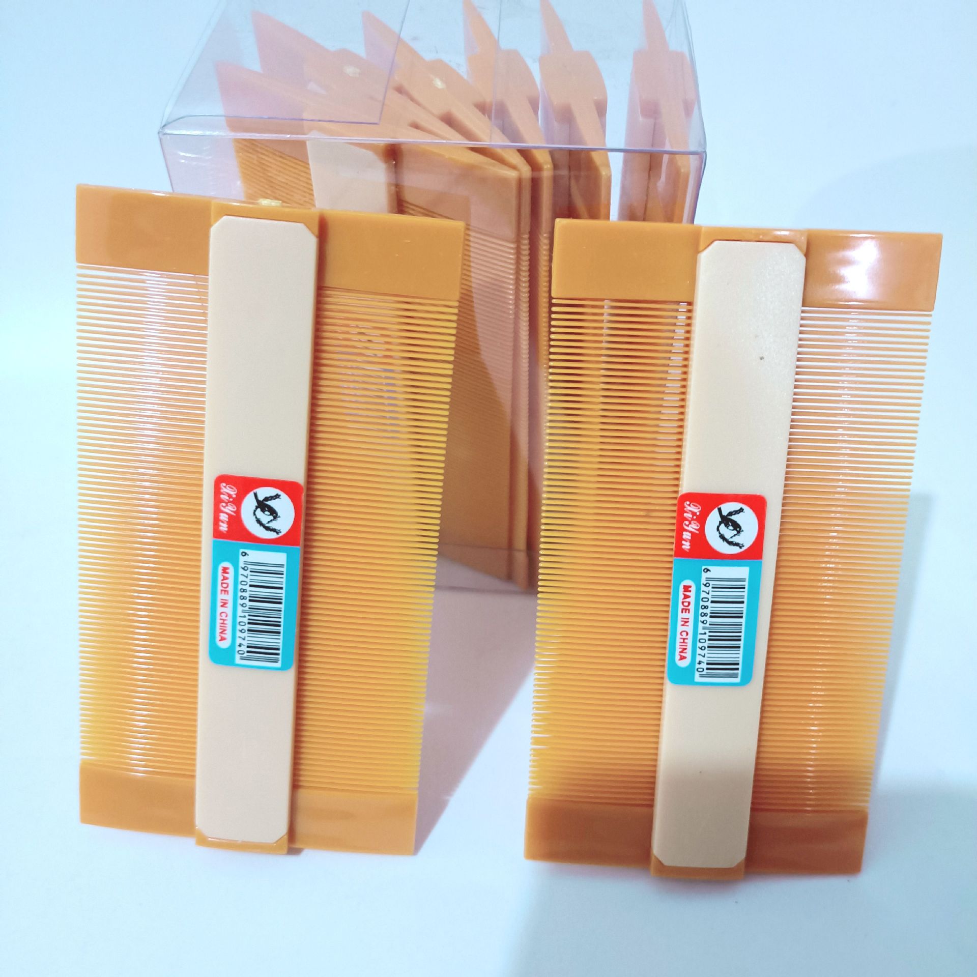 【 Zone 3-11 】【 Thickened Yellow Grates 】8/ box 1920/ box Plastic Large grates Plastic grates for scalp lice removal Comb Double-sided grates wholesale at one yuan store pic 1