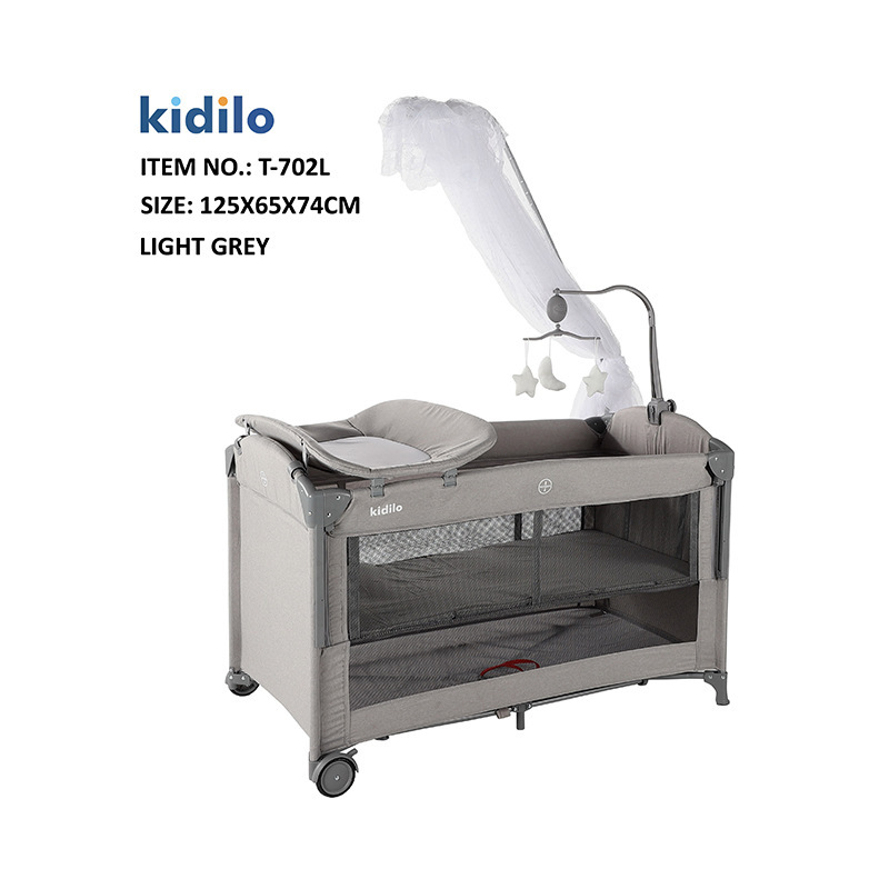 kidilo婴儿床拼接大床多功能新生bb床便携可折叠移动宝宝床外贸详情2