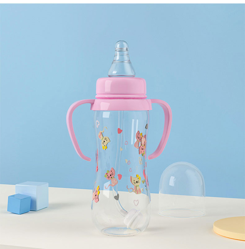 厂销宝宝PP带柄标口径奶瓶 250ml新生儿奶瓶防胀气防摔婴儿奶瓶详情10