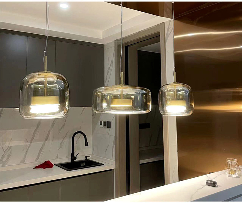 中山古镇玻璃灯具北欧现代简约创意吧台餐厅吊灯客厅艺术设计师详情15
