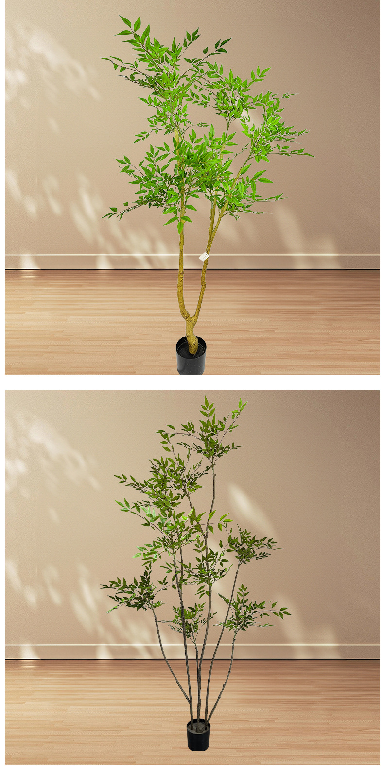 南天竹落地轻花树室内仿真绿植大型奢假盆栽客厅装饰摆件仿生绿植详情8