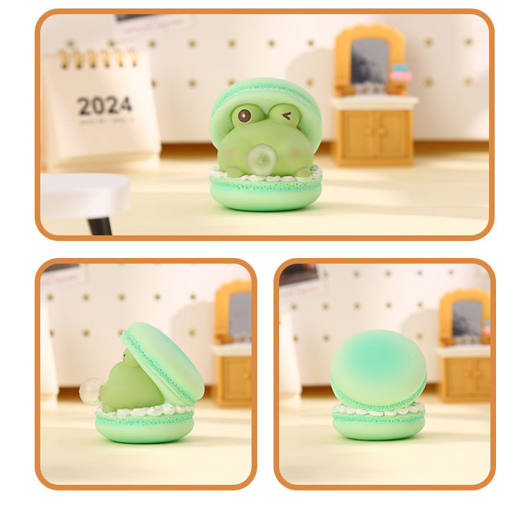 Bubble Macron Mini Cute Macaron home decoration desktop Small ornaments, car soft rubber resin handicrafts pic 11