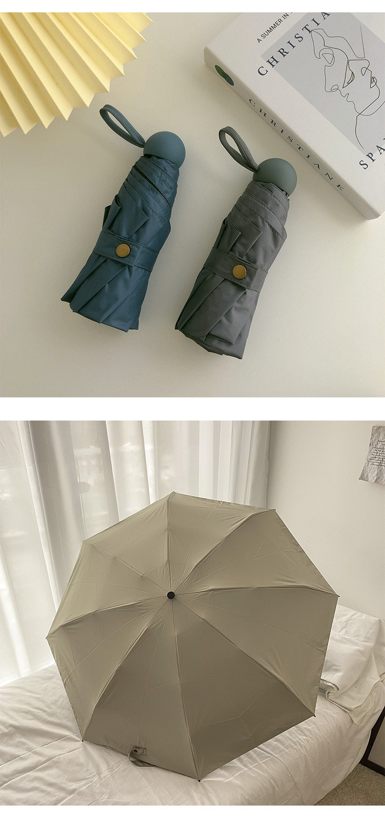 口袋胶囊五折晴雨伞两用小巧便携印刷logo遮阳太阳防晒防紫外线女详情10