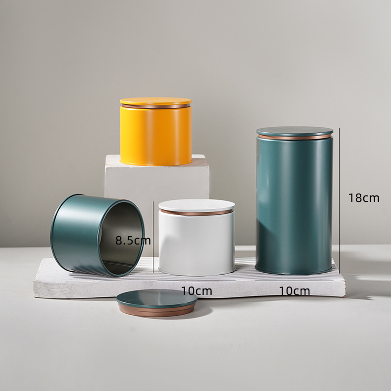 Wholesale of new round tea cans in various sizes, iron cans, flat LIDS, small tea cans, empty cans, tinplate tea boxes, and iron boxes pic 8