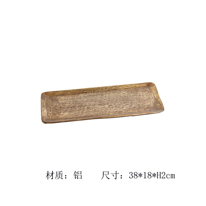 印度进口铝制银色不规则浅边水果盘零食坚果收纳托盘茶盘摆件装饰详情59