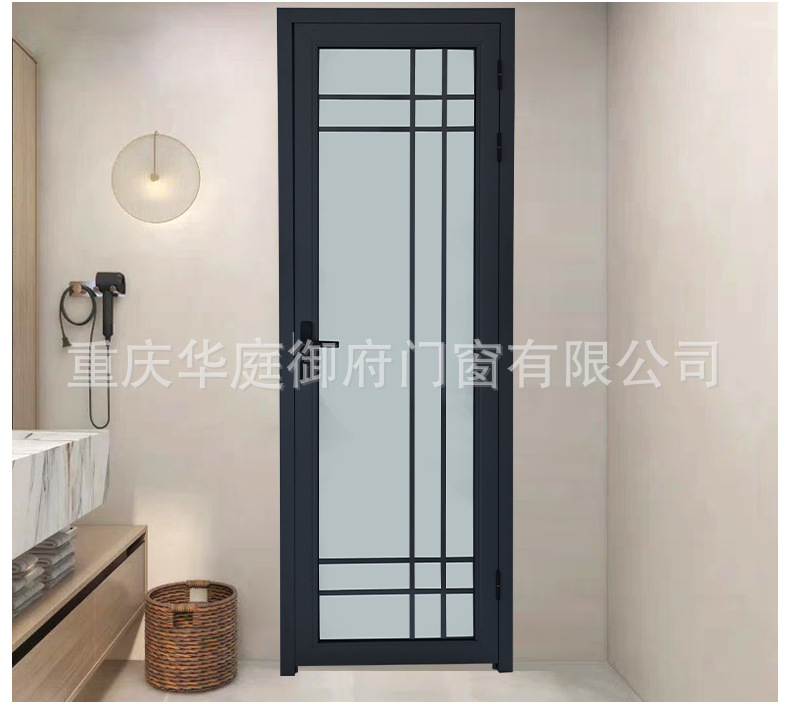 简约卫生间浴室门现货铝合金门双层钢化玻璃门淋浴门厨房洗手间门详情23