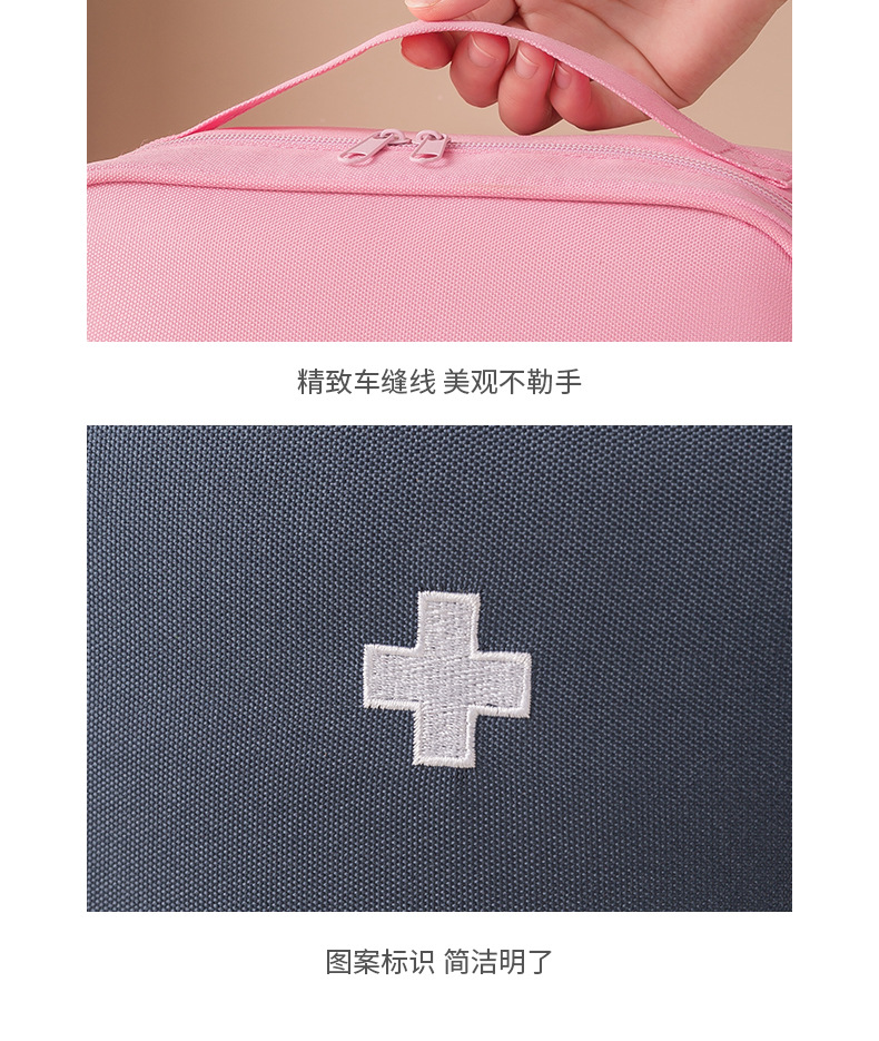 医疗包四个颜色便携急救包红粉蓝黄白十字药盒收纳应急户外体育高层自救逃生详情15