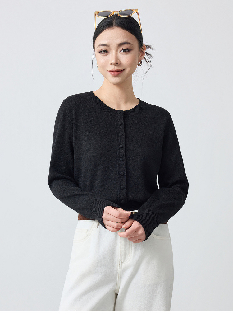 墨麦客女装气质通勤针织开衫女2026春季新款羊毛混纺外套女10175.详情42