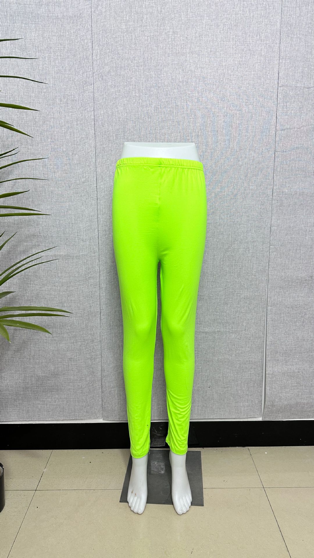 欧美外贸跨境批发纯色时尚高弹紧身裤运动健身跑步长裤一体打底裤详情11