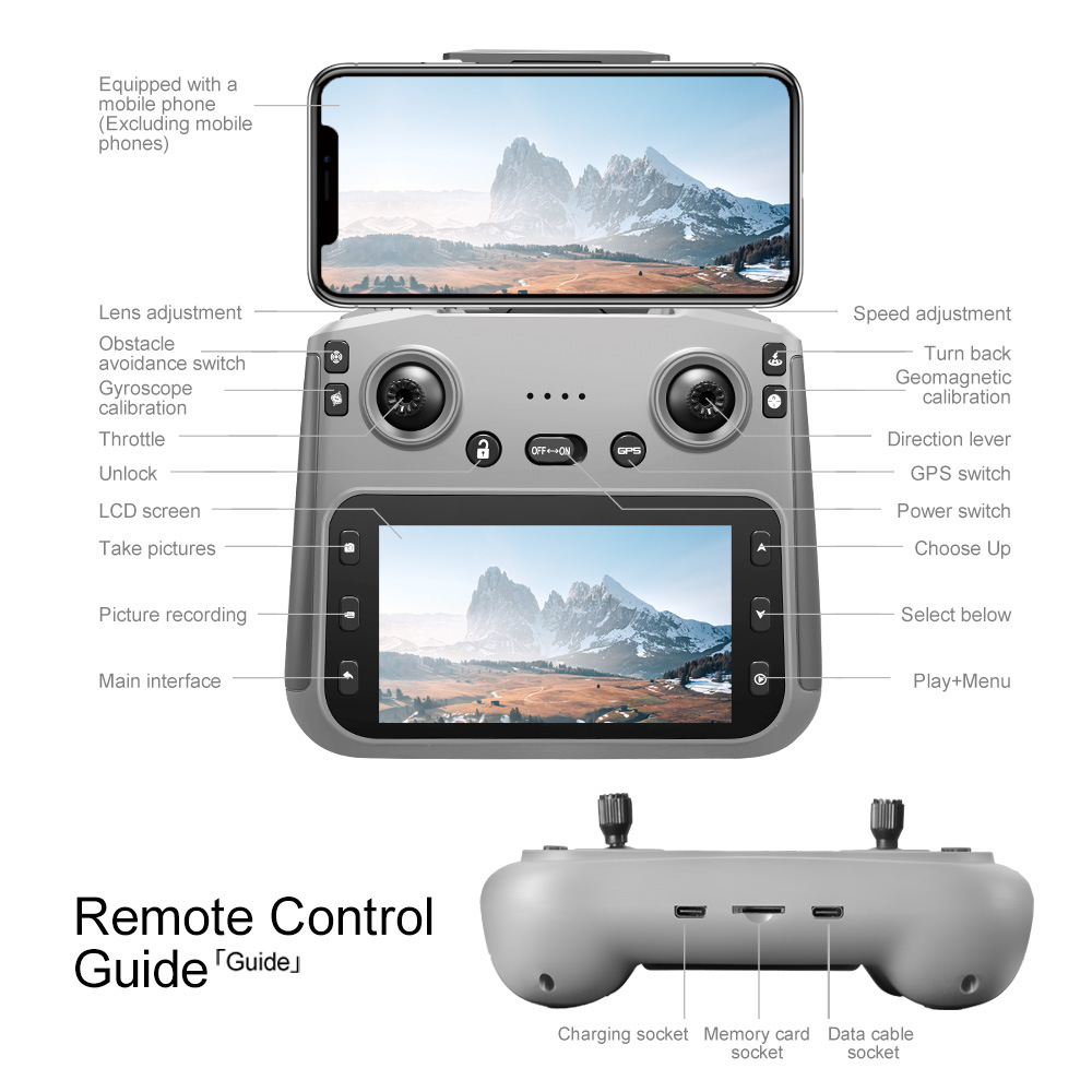 Cross-border new product V198MAX brushless GPS return with screen high-definition aerial photography obstacle avoidance drone, foreign trade remote control aircraft pic 27