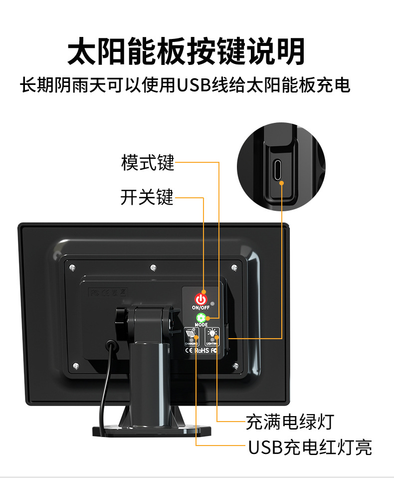 户外G40太阳能灯串防水气泡球氛围灯支持USB充电led露营串灯批发详情6