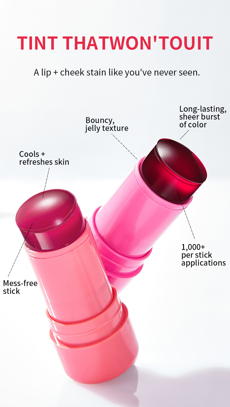 【跨境专供】ADMD果冻腮红棒唇颊两用显嫩提气色修饰脸部腮红棒详情6