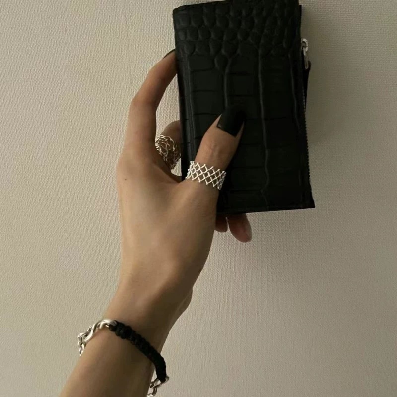 韩国博主feve同款coldf*ame宽版窄版花瓶素圈戒指女简约高级个性详情5