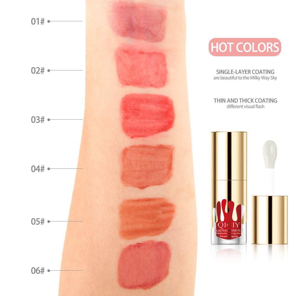 Cross-border exclusive QICIY 6-color lip gloss, with a hydrating and clear texture, light and non-sticky, fair and tender, elegant lip gloss wholesale pic 5