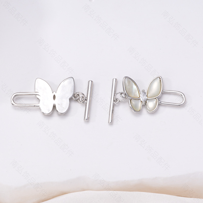 Pearl necklace clasp, shell butterfly ot clasp, bracelet connecting clasp, end clasp, sweater chain buckle, diy jewelry accessories pic 15
