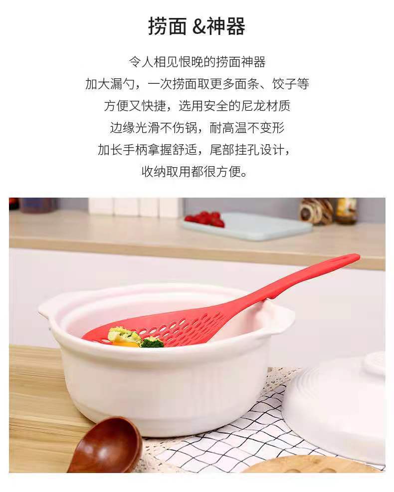 Large strainer spoon for scooping dumplings, noodles and rice noodles, draining spoon, kitchen draining long-handled filter screen strainer spoon manufacturer wholesale spoon pic 2