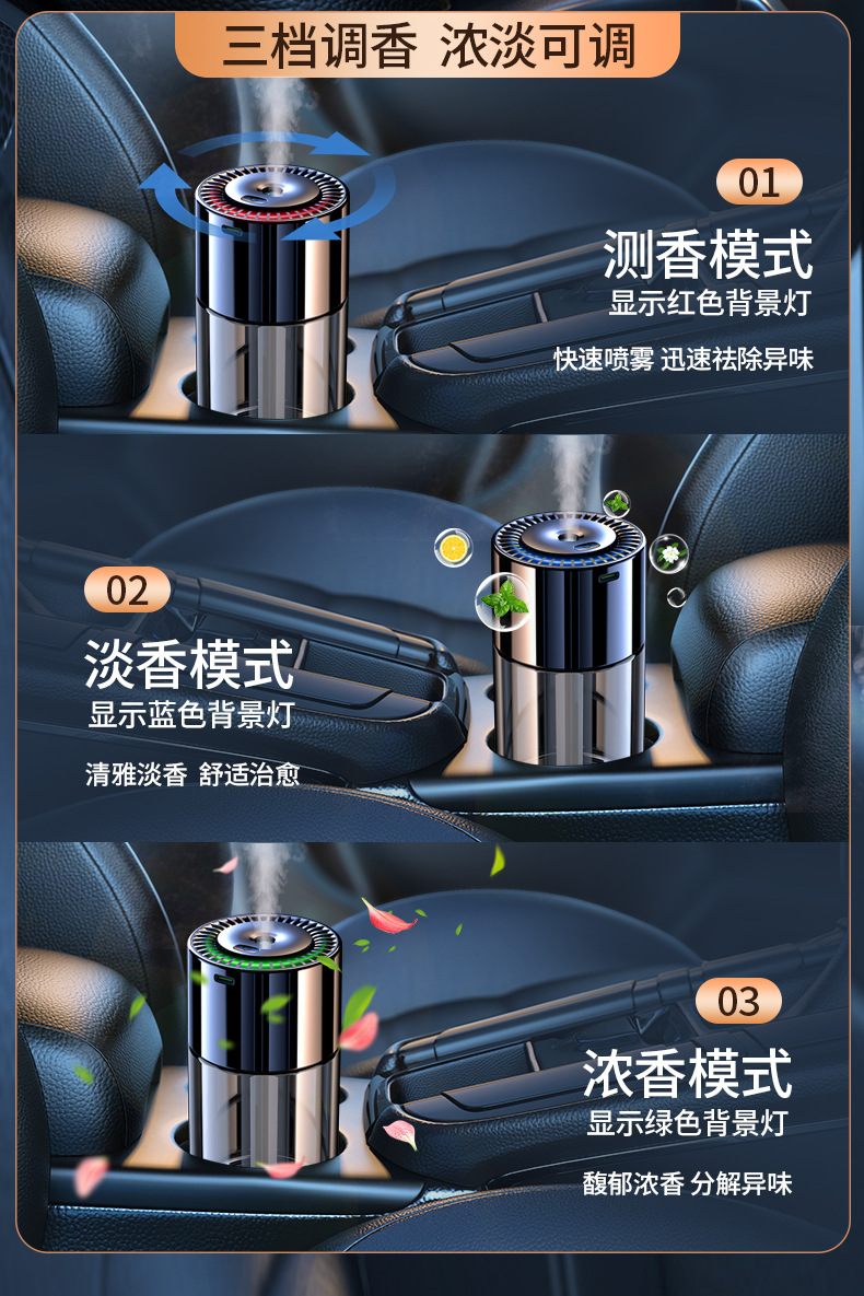 Automatic spray car aroma diffuser, car perfume, high-end intelligent car aroma diffuser for both men and women in the car, deodorizing pic 17