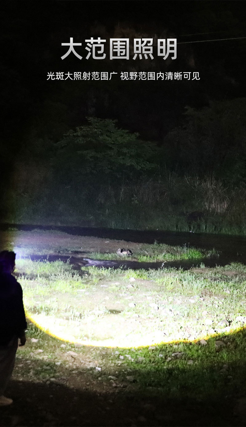 热销5LED强光头灯充电超亮头戴式电筒户外便携照明灯防水钓鱼头灯详情6