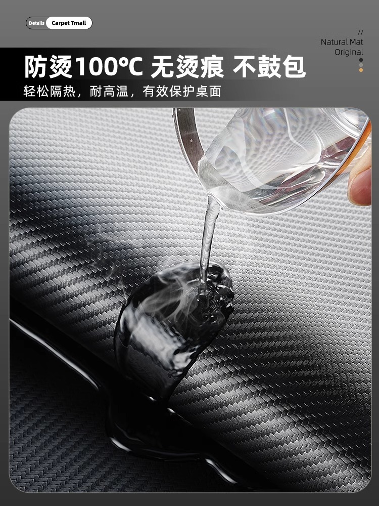 厂家直供碳纤维纹鼠标垫超大办公桌面笔记本电脑键盘垫皮革书桌垫详情9