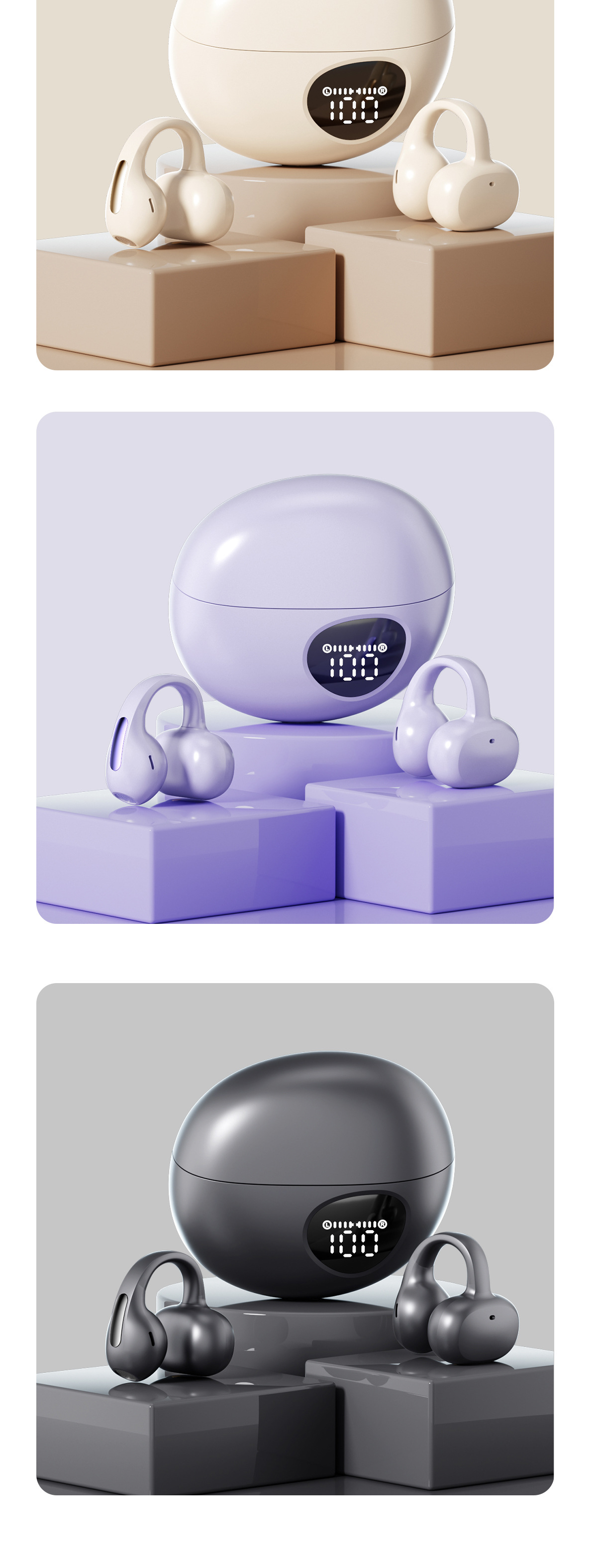 Crossover nuevo M158 bluetooth auriculares clip de oído digital larga duración alta calidad de sonido huqiang bei al por mayor pic 17