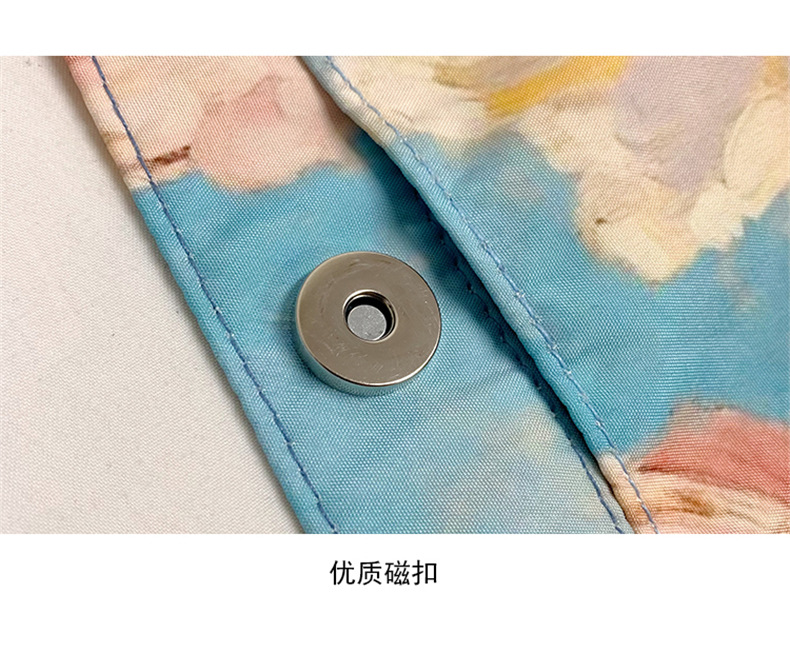 大容量国风印花水桶包女创意花卉个性手提单肩包设计感休闲斜挎包详情9