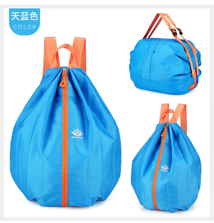 Yitu Warner Heim backpack, foldable portable storage bag, large capacity basketball bag, drawstring bag, drawstring backpack pic 27