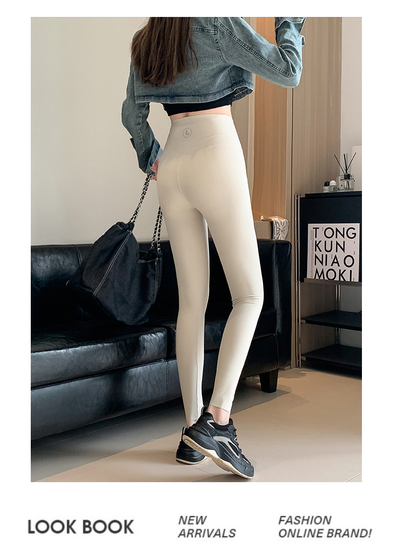 VV蜜桃白色鲨鱼裤女外穿春秋高高弹哑光打底裤高腰提臀瑜伽运动裤详情27