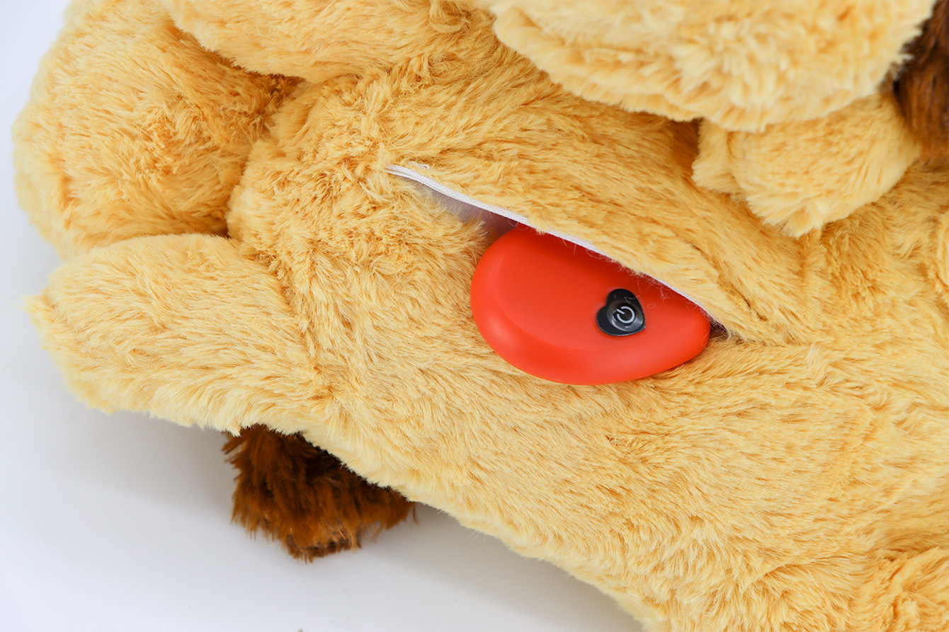 Pet soothing toys, plush dog interactive heartbeat pet toys, anxiety companionship sleep toys, cat and dog toys pic 7