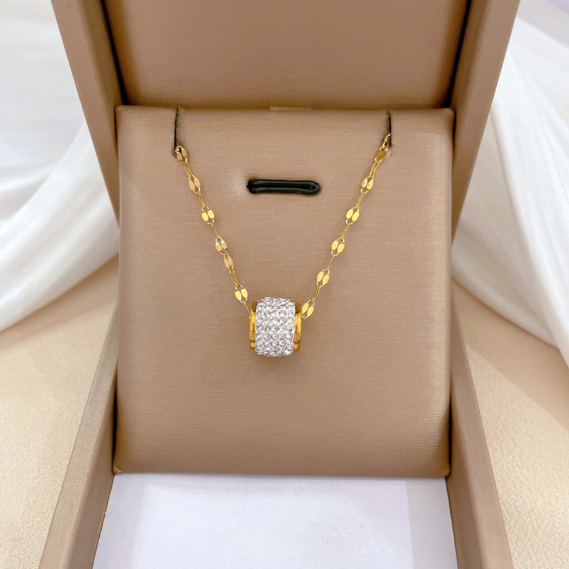 【通体钛钢】几何动物气质个性极简风炉内真金项链女ins锁骨链详情27