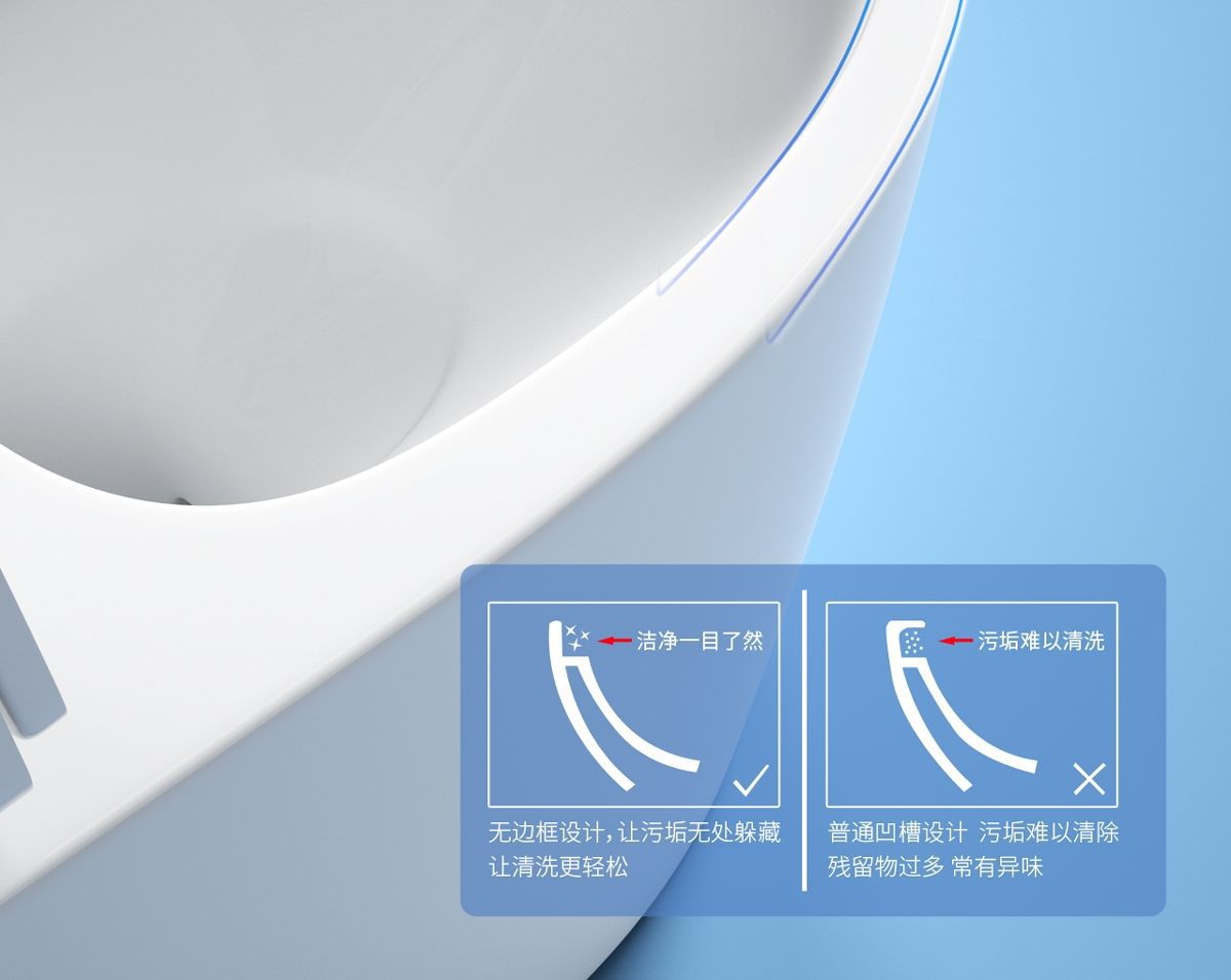 A new type of high-temperature toilet with a single row of holes at the bottom, featuring a siphonic suction system for household use, strong suction power, and a large diameter pic 14