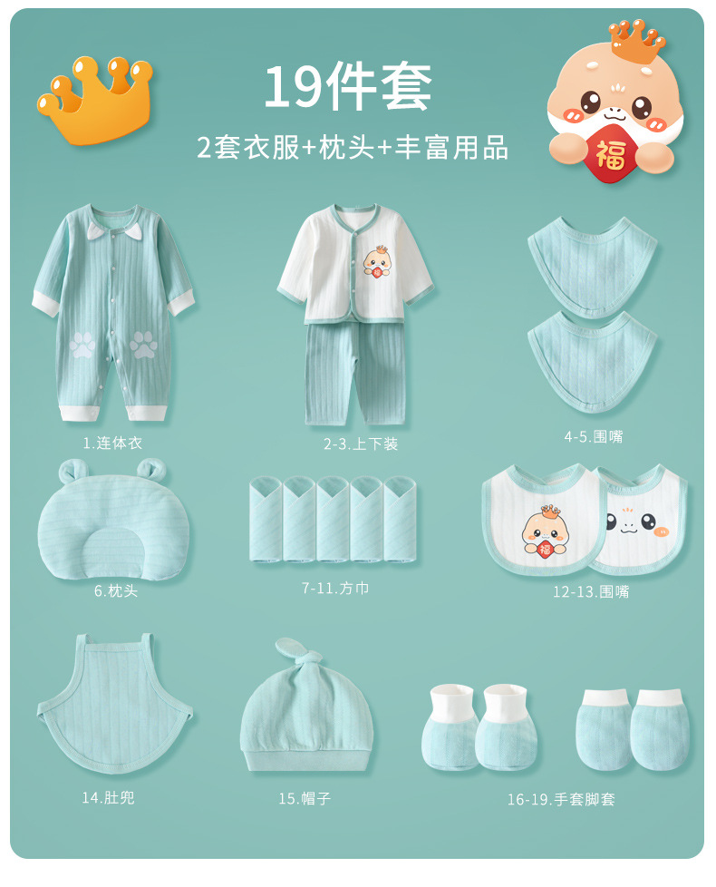 蛇宝宝婴儿礼盒小龙初生衣服纯棉套装新生儿待产包孕妈囤货满月礼详情12
