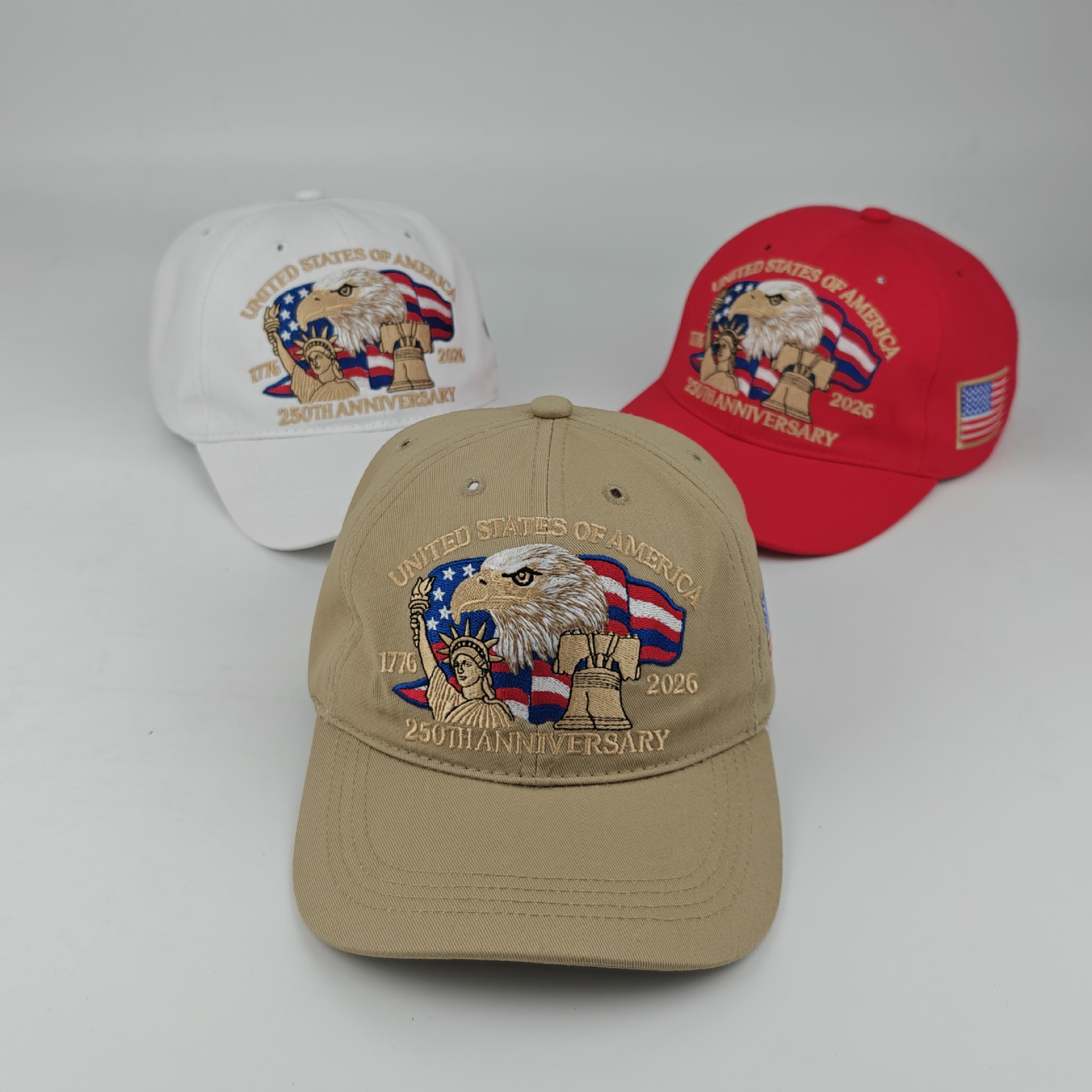 New in-stock American 250th anniversary commemorative baseball cap, three-dimensional embroidered commemorative cap, cross-border headband baseball cap pic 25