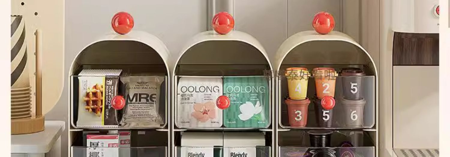 咖啡角桌面茶包收纳盒抽屉式办公茶水间餐桌收纳架胶囊咖啡置物架详情16