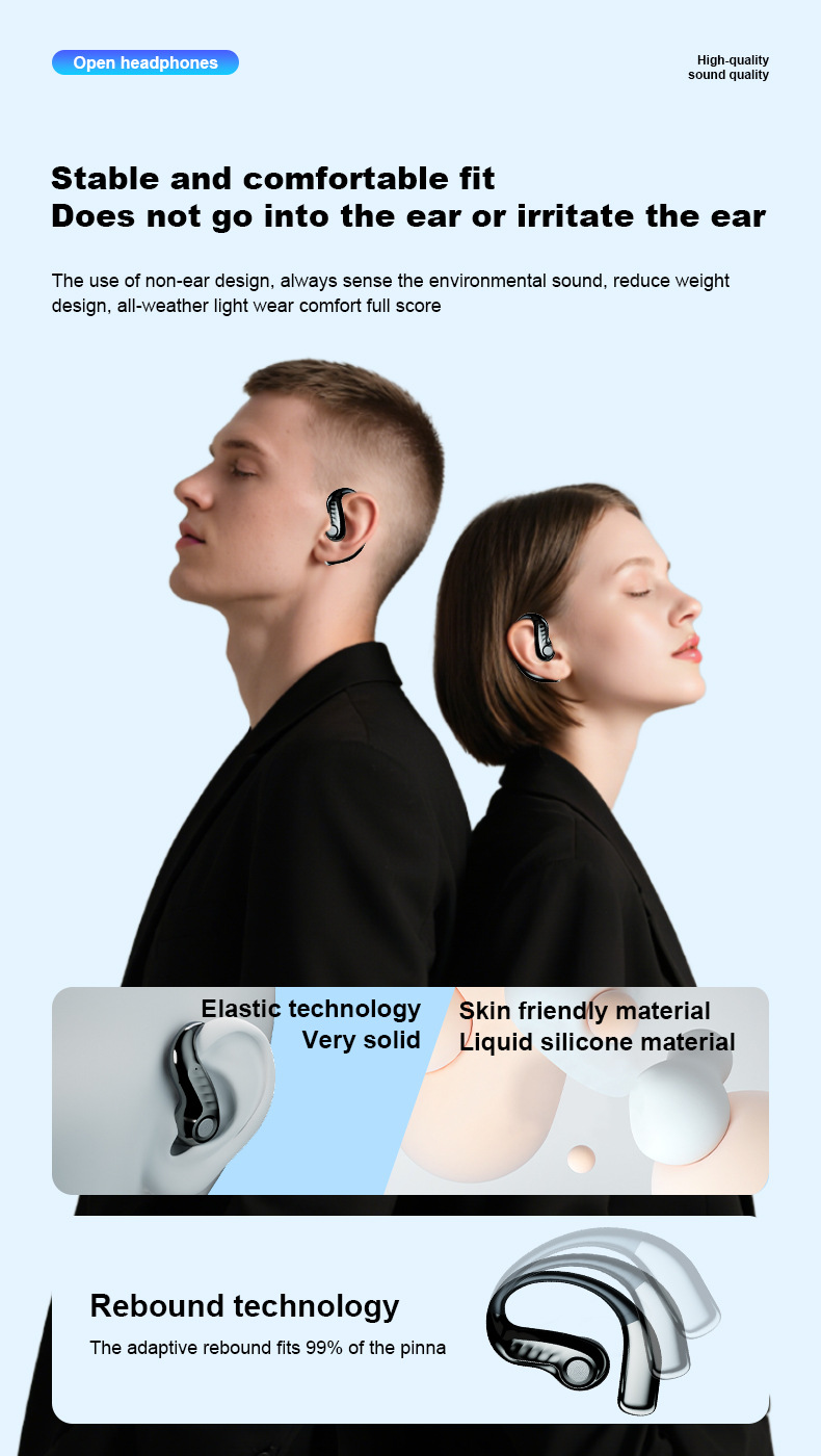 外贸无线TWS数显挂耳式运动户外重低音超长续航音乐通话蓝牙耳机详情10