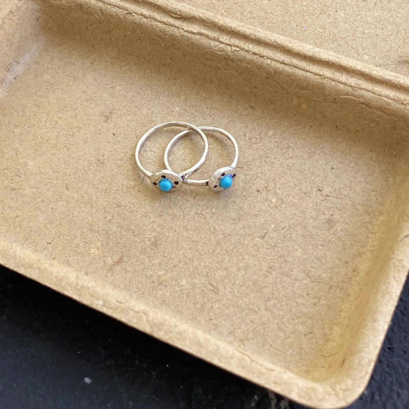 韩国小众mars25同款做旧太阳花戒指小众设计简约精致叠戴指环手饰详情8