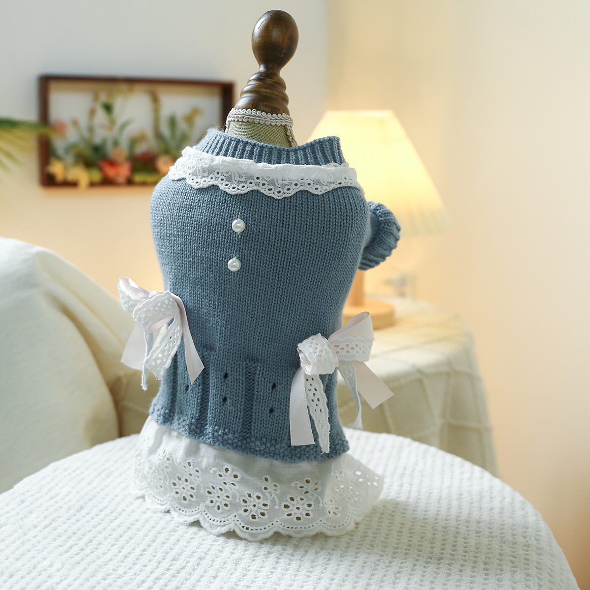 T Elegant princess cat and dog clothes, pet dog and cat warm and comfortable home clothes for autumn and winter, dog clothes, pet skirts pic 20