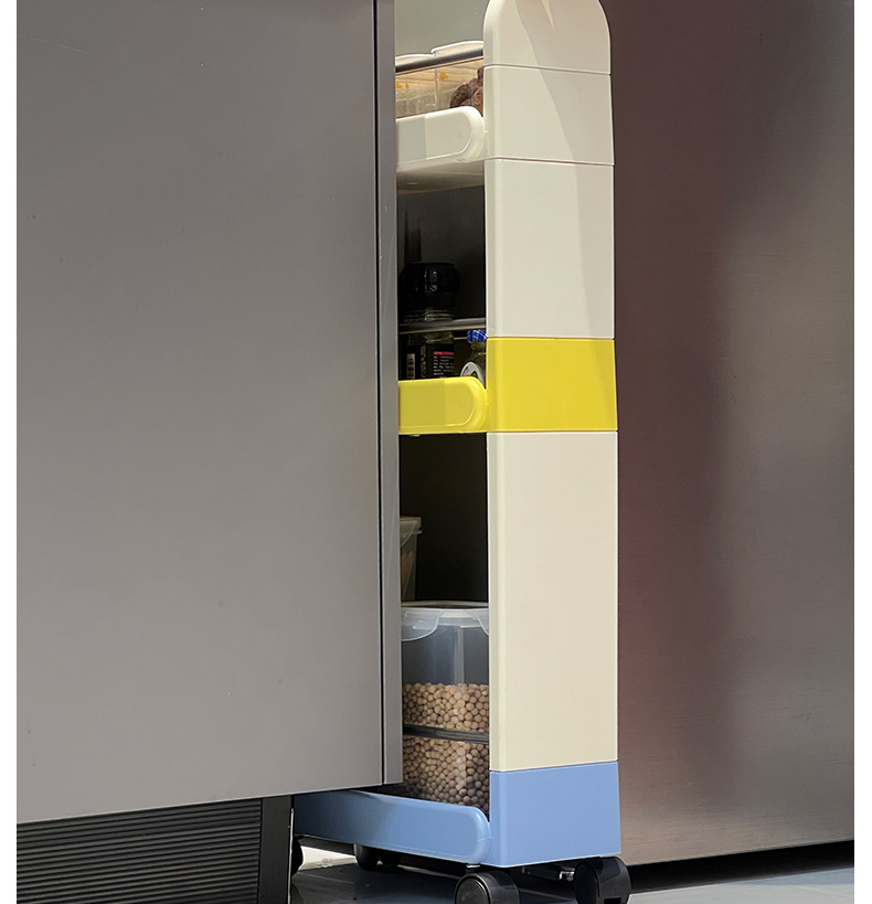 缝隙超窄柜冰箱外侧厨房卫生间浴室置物架洗衣机边收纳夹缝置物架详情8