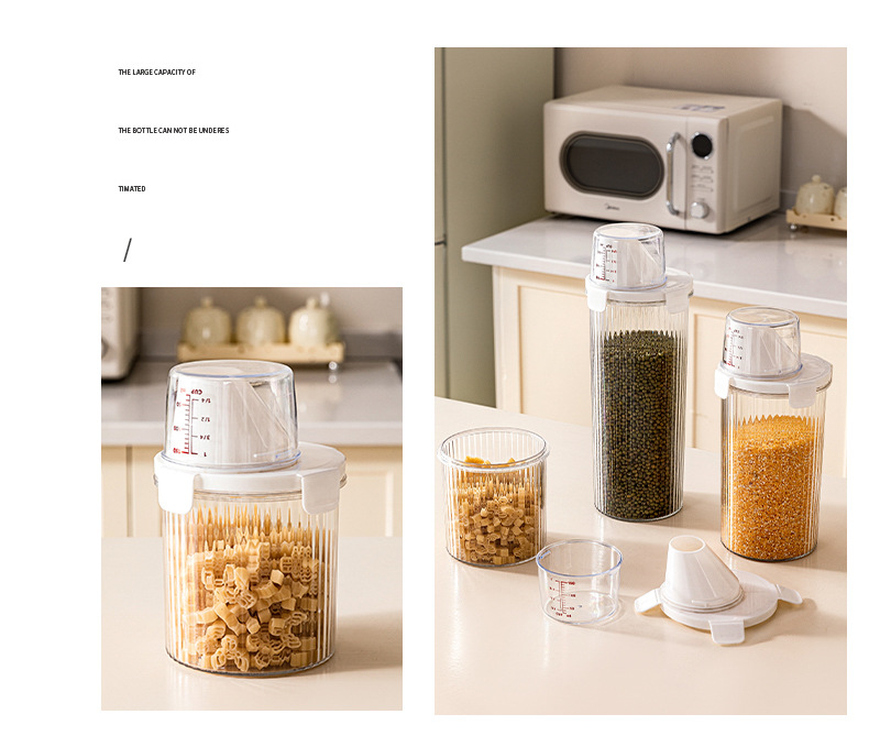 Sealed jar, food-grade household insect-proof and moisture-proof kitchen rice bucket, flour and starch storage tank, five-grain and miscellaneous grain storage box pic 14