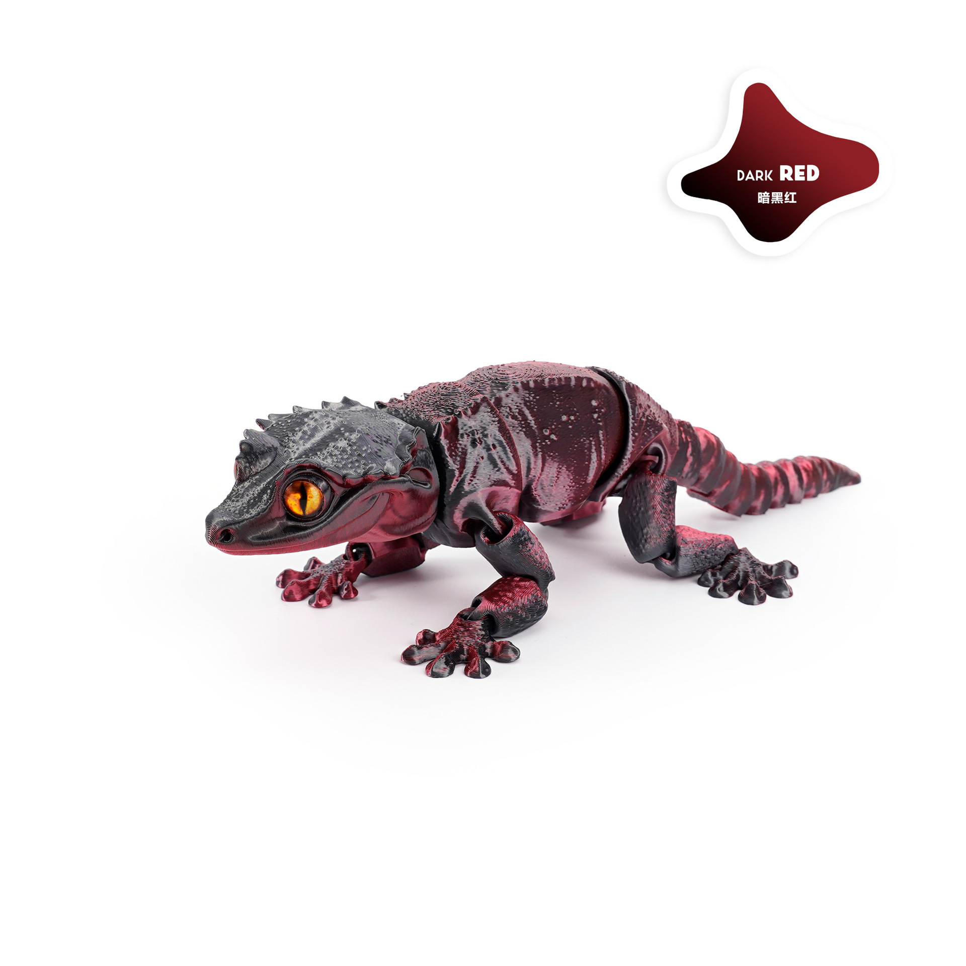 The 3D printed cross-border best-selling crested lizard animal figure-piece is cute and adorable. The lizard can move and features an integrated joint design pic 9