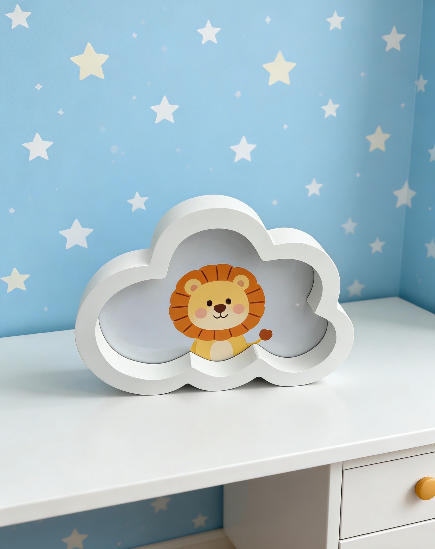 北欧云朵实木相框摆台居家5寸高品质可挂墙厂家批发卧室卡通DIY画框详情15