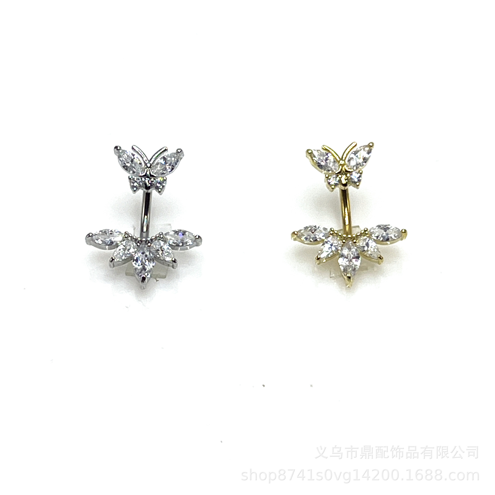 速卖通eBay亚马逊爆款不锈钢肚脐钉镶锆石肚脐环人体穿刺饰品详情9