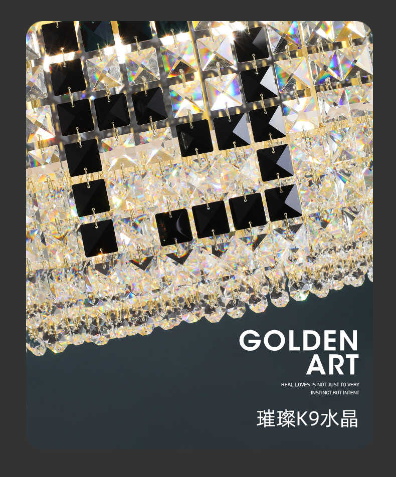 轻奢水晶客厅吊灯2024新款高端豪华别墅酒店大堂灯餐厅灯广东中山详情3