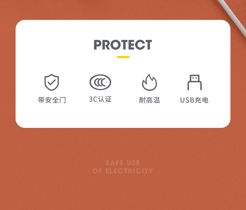 Smart power strip, long cable, multi-hole power strip socket with USB, multi-functional power strip for home and office use pic 2