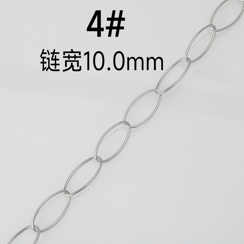 Stainless steel elliptical interlocking cross-shaped chain, bracelet, necklace, titanium steel diy semi-finished jewelry accessories pic 7