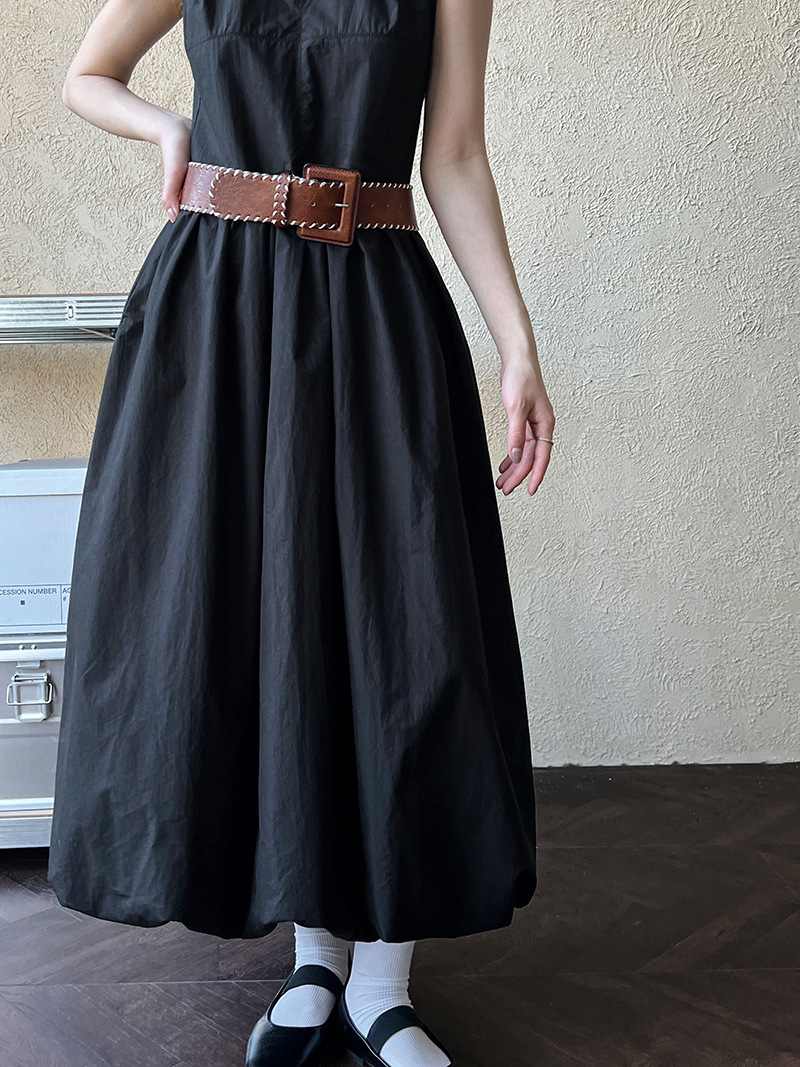 Luxi French sleeveless dress Summer new style loose vest long dress, beautiful puffy flower bud dress 5102 pic 38